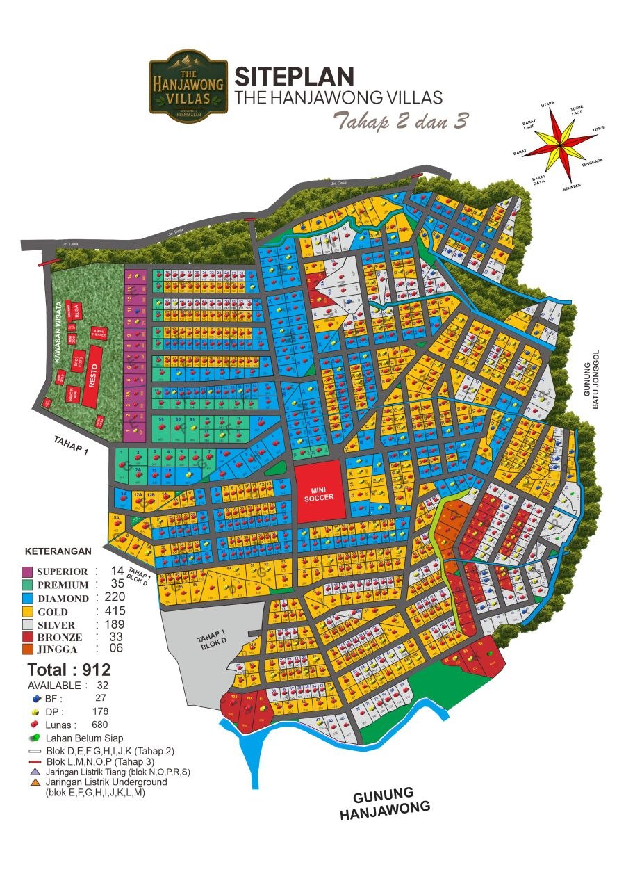 Siteplan Kavling SHM Ala Eropa di Puncak 2