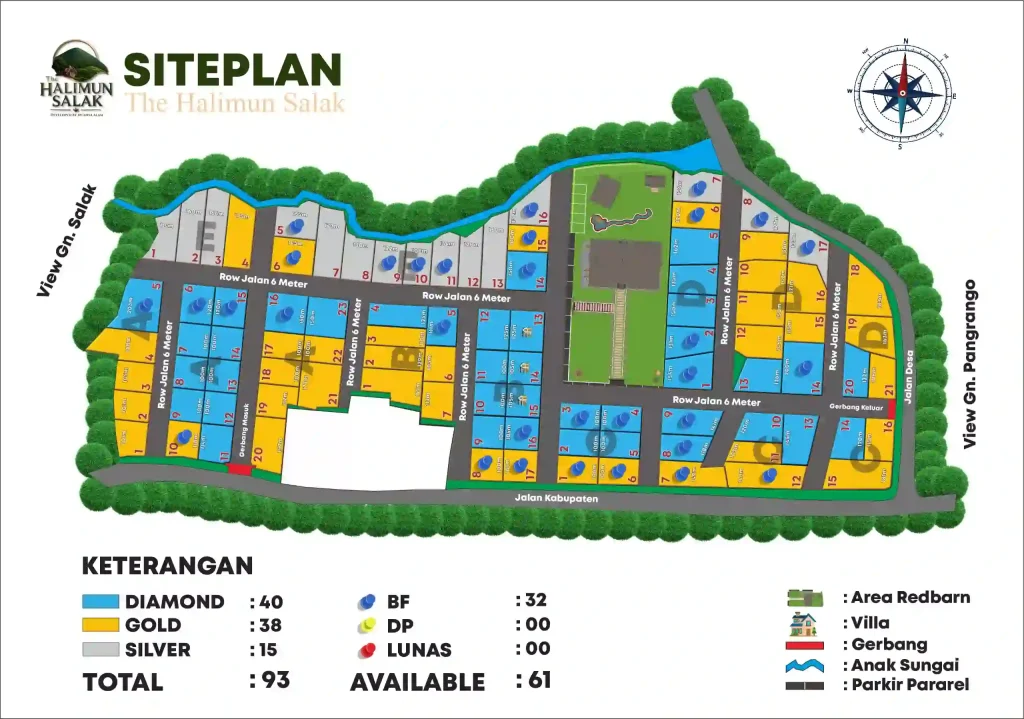 Siteplan Tanah Murah Di Bogor Selatan, SHM & View Pegunungan 